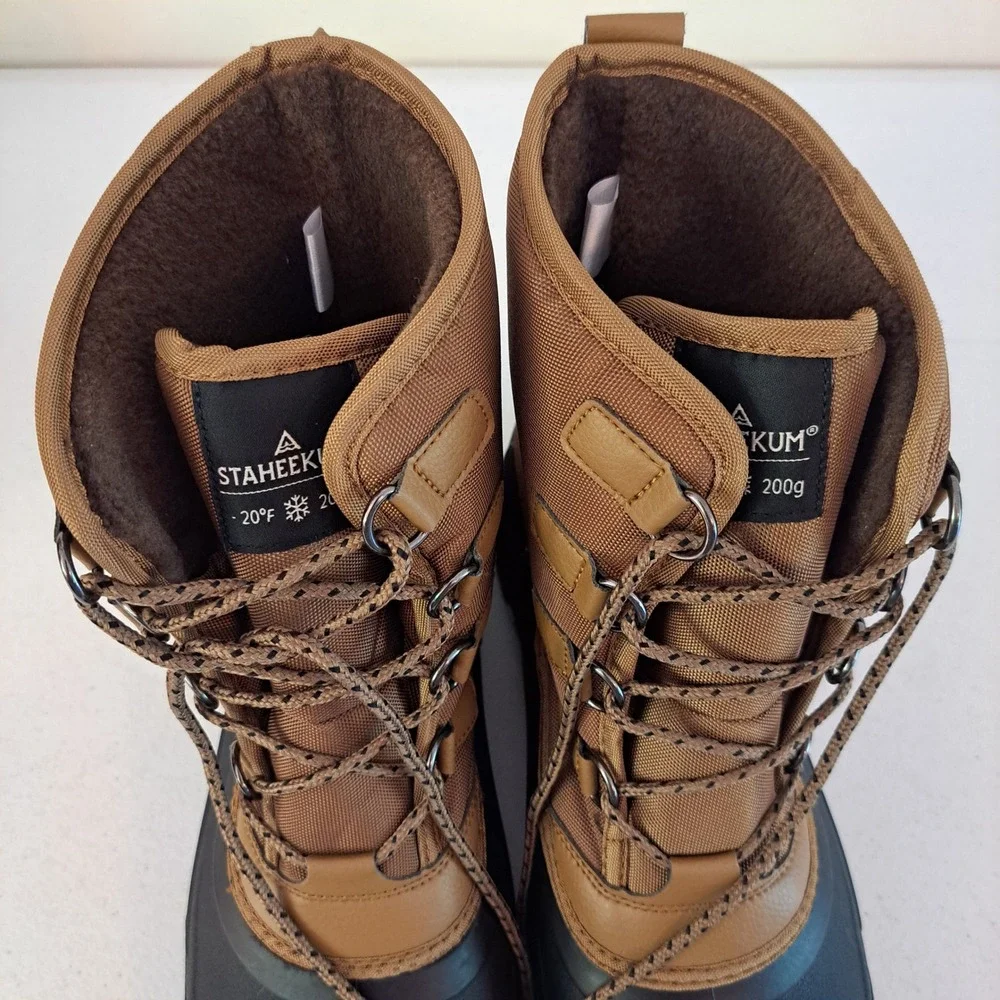 Staheekum Snow Boot Mens Size 13 Brown Insulated Waterproof -20F Rated 1260-798